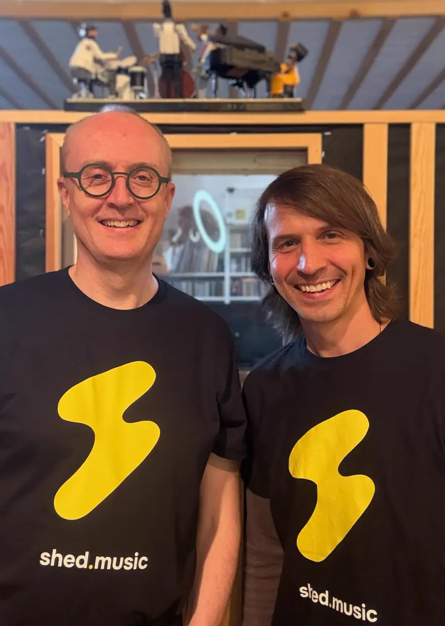 Vellu (left) and Shane (right), the founders of shed.music